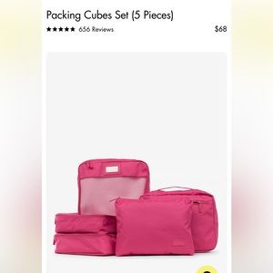 BRAND NEW Calpak 5pc Packing Cube Set in Dragon Fruit